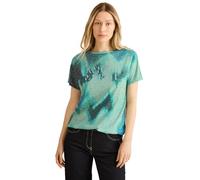 CECIL Damen B322951 Print-Shirt mit Wording, cool salvia Green, XXL
