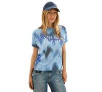 CECIL Damen B322951 Print-Shirt mit Wording, Pastel Blue, S
