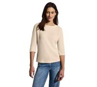 CECIL Damen B322967 Ajour Strukturshirt, Pearl beige, S