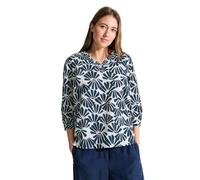 CECIL Damen B344839 Leichte Baumwoll-Bluse, Dark Petrol Blue, X-Large