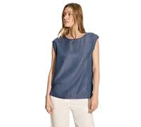 CECIL Damen B344902 Lyocell-Bluse, mid Blue wash, Medium
