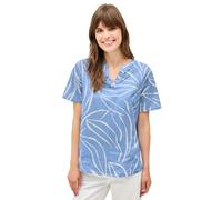 Cecil Damen Gemusterte Baumwollbluse in Blau, Gr: L