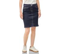 CECIL Damen B361754 Jeansrock Look, Rinsed Wash, 34W