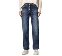 Cecil Damen Wide Leg Jeans in Blau, Gr: 36
