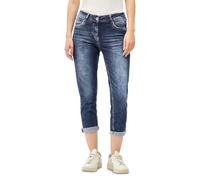 CECIL Damen B379406 7/8-Jeans im Casual Fit, Mid Blue Used Wash, 29W / 26L