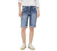 CECIL Damen B379413 Slim Fit Jeansshorts, Mid Blue Used Wash, 33W