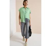 Hemdbluse CECIL, Damen, Gr. S (38), juicy lime, Stoff, 100% Viskose, unifarben, klassisch normal, V-Ausschnitt, Bündchen, Blusen Hemdbluse, im Basic-Style (53518161-S) juicy lime