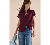 Hemdbluse CECIL, Damen, Gr. XS (36), sweet grape rot, Stoff, 100% Viskose, unifarben, klassisch normal, V-Ausschnitt, Bündchen, Blusen Hemdbluse, im Basic-Style (67097550-XS) sweet grape rot