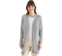 Cecil Damen Basic Cardigan in langer Passform in Grau, Gr: L
