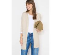 Cecil Damen Basic Cardigan in langer Passform in Beige, Gr: XL