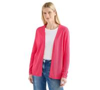 Cardigan CECIL, Damen, Gr. M (40), geranium rot, Web, 60% Baumwolle, 40% Viskose, unifarben, comfort fit normal, ohne Ausschnitt, Rippbündchen, Strickjacken, Feinstrick (13668507-M) geranium rot
