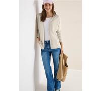 Cecil Damen Basic Cardigan in offener Passform in Beige, Gr: XL