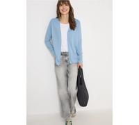 Cecil Damen Basic Cardigan in offener Passform in Blau, Gr: M