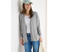 Cecil Damen Basic Cardigan in offener Passform in Grau, Gr: XXL