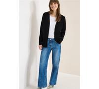 Cecil Damen Basic Cardigan in offener Passform in Schwarz, Gr: XS