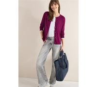 Cecil Damen Basic Cardigan mit Rundhals in Pink, Gr: XXL