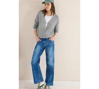 Cecil Damen Basic Cardigan mit V-Neck und Knöpfen in Grau, Gr: M