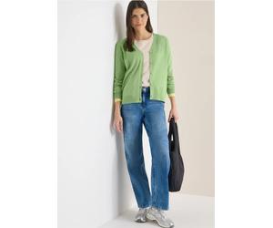 Cecil Damen Basic Cardigan mit V-Neck und Knöpfen in Grün, Gr: XXL