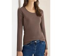 Cecil - Basic Langarmshirt beige - Gr. - L