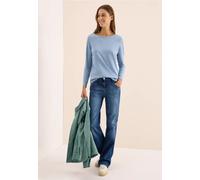 CECIL Damen 3227273 Basic Langarmshirt, Mountain Blue, Medium
