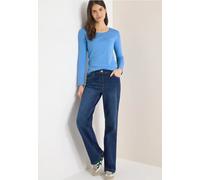 Cecil Damen Basic Langarmshirt Blau Größe XL