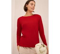 CECIL Damen 3227273 Basic Langarmshirt, Fiery red, X-Large