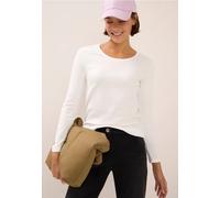 Cecil Basic Langarmshirt Vanilla White S