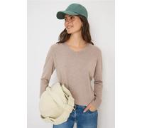 Cecil Damen Basic Pullover in Braun, Gr: XS