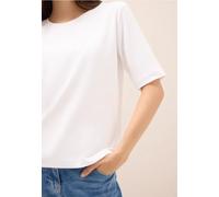 CECIL Damen 3228182 Basic RIPP T-Shirt, White, Small