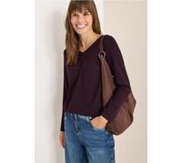 Cecil Damen Basic Shirt mit Raffung in Rot, Gr: XS