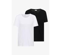 Cecil Damen Basic T-Shirt mit Rundhals im 2er-Pack in Multicolour, Gr: 3XL