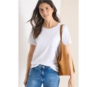 Cecil Damen Basic T-Shirt mit Rundhals im 2er-Pack in Multicolour, Gr: XL