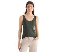 Cecil Damen Basic Top aus reiner Baumwolle in Grün, Gr: XXL