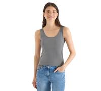 Cecil Damen Basic Top aus reiner Baumwolle in Grau, Gr: XS