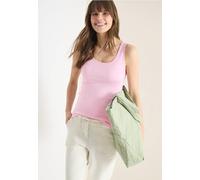 Cecil Basic Top mit Rundhals aus Baumwolle Light Blush Rose XL