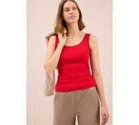 Cecil Damen Basic Top aus reiner Baumwolle in Rot, Gr: XL