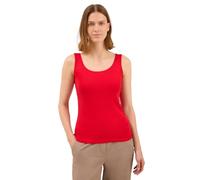 CECIL Damen 3225953 Basic Top in Unifarbe, Fiery red, Large