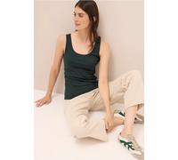 CECIL Damen 3225953 Basic Top in Unifarbe, Ink Green, XX-Large