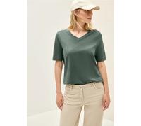 Cecil Basic V-Neck Shirt Dark balmy Khaki XS
