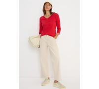 Cecil - Basic V-Neck Shirt rot - Gr. - S