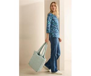 Cecil Damen Bedruckte Baumwollbluse in Multicolour|Blau, Gr: XXL