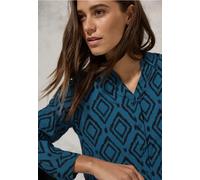 CECIL Damen B345132 Bedruckte Longbluse, Celestial Aqua Blue, S EU