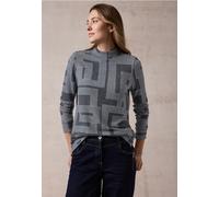 Cecil Damen Bedrucktes Langarmshirt in Blau, Gr: XL