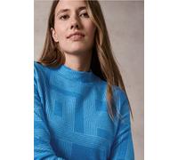 Cecil Damen Bedrucktes Langarmshirt in Blau, Gr: XXL