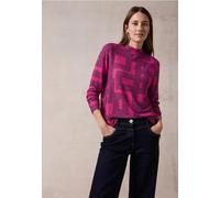 Cecil Damen Bedrucktes Langarmshirt in Pink, Gr: XXL