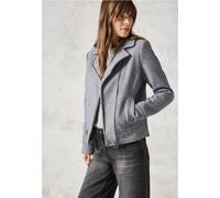 CECIL Damen B212319 Bikerjacke in Woll-Optik, Platinum Grey Mel, XXL