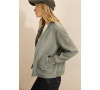 Blouson CECIL, Damen, Gr. XXL (46), grün (smooth khaki), Stoff, Obermaterial: 90% Polyester, 10% Viskose; Futter: 100% Polyester, unifarben, casual, gerade normal, hoch geschlossener Ausschnitt, Langa