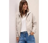 Blouson CECIL, Damen, Gr. XXL (46), oat milk beige melange, Stoff, Obermaterial: 92% Polyester, 8% Viskose; Futter: 100% Polyester, meliert, casual, comfort fit normal, ohne Ausschnitt, Langarm Bündch