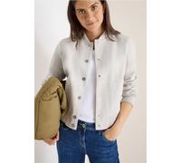 Blouson CECIL, Damen, Gr. XL (44), light greige melange, Stoff, Obermaterial: 92% Polyester, 8% Viskose; Futter: 100% Polyester, unifarben, comfort fit normal, hoch geschlossener Ausschnitt, Bündchen,