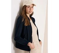 Blouson CECIL, Damen, Gr. L (42), universal blau, Stoff, 100% Polyester, unifarben, comfort fit normal, Rundhals, elastischer Bund, Jacken Blouson, Rundhalsausschnitt (61463929-L) universal blau